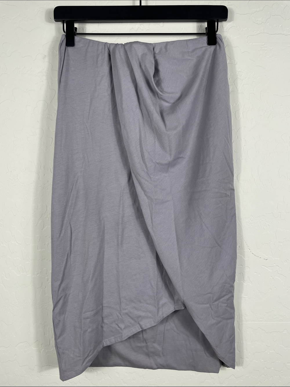 IRO Draped Midi Faux Wrap Skirt in Light  Gray Size M